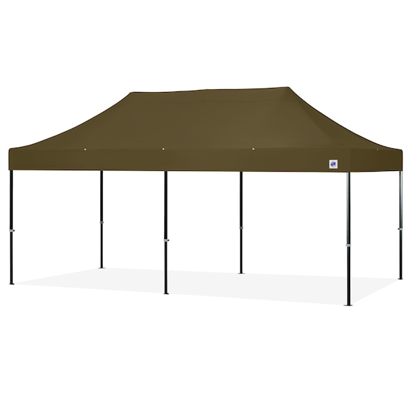 TAA Compliant Endeavor Shelter, 10' W x 20' L, Black Aluminum Frame, OD Green Vented Top